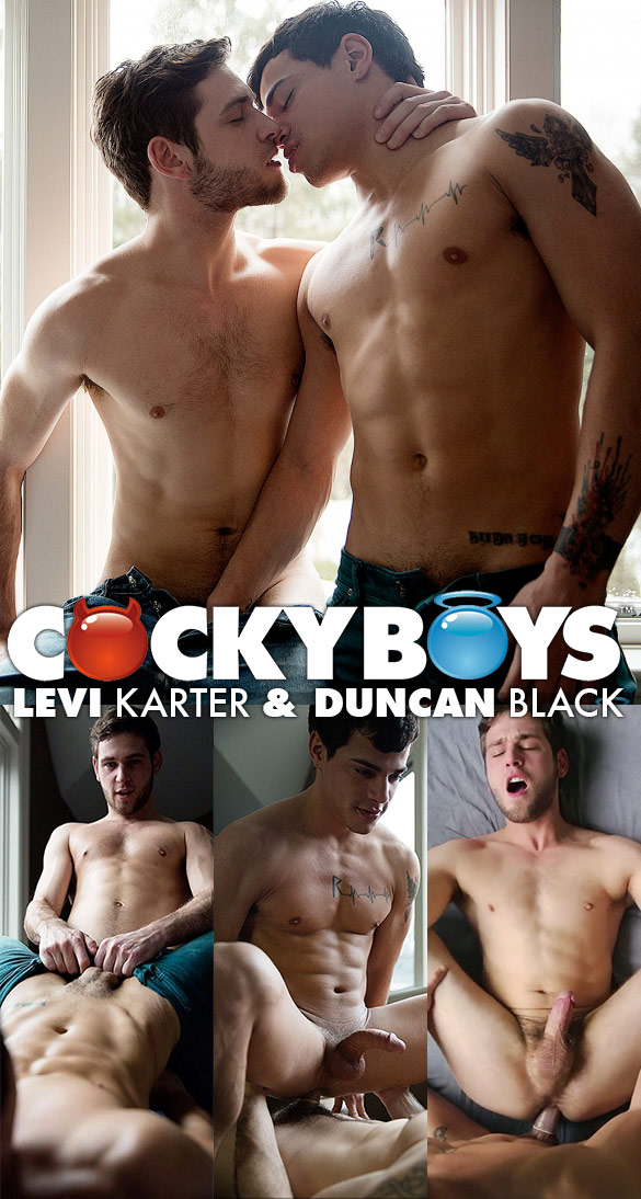 Cocky Boys: Duncan Black and Levi Karter flip fuck