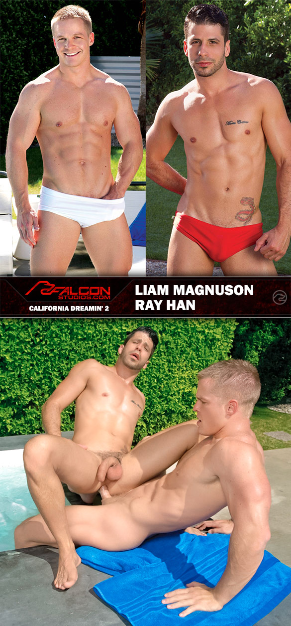 Falcon Studios: Ray Han gets pounded by Liam Magnuson in “California Dreamin’ 2”