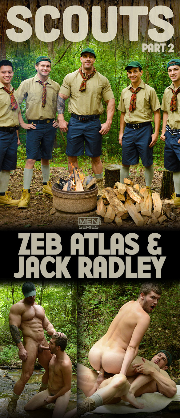 Men.com: Zeb Atlas fucks Jack Radley in “Scouts, Part 2”